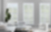 blinds on three windows