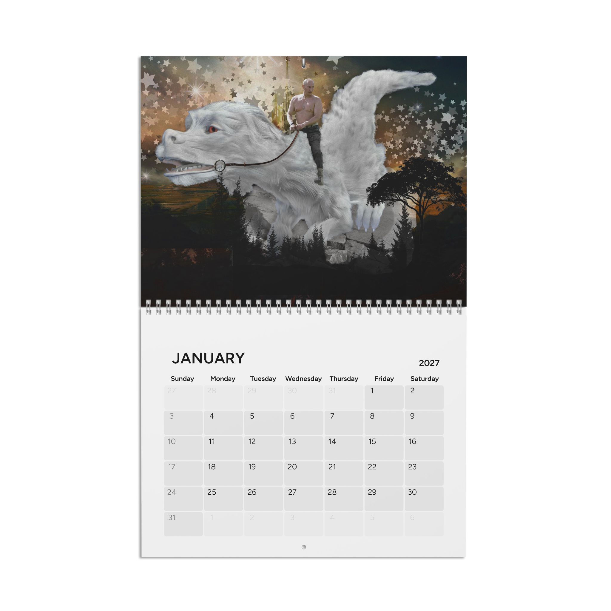 2027 Putin Wall Calendar - Most Glorious Calendar 2027