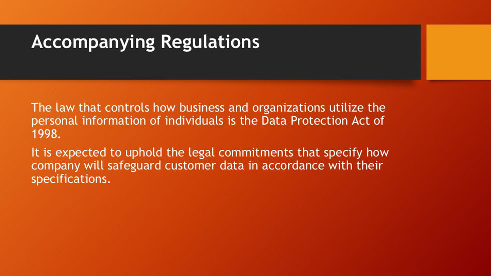 EDM Plan: Accompanying Regulations