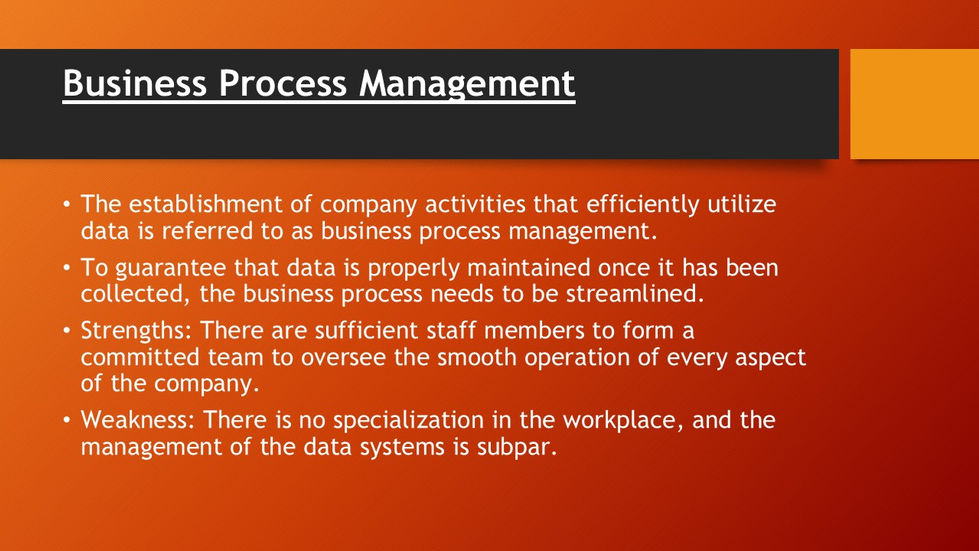 EDM Plan: Business Process Managment