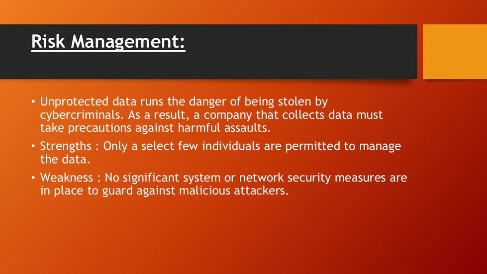 EDM Plan: Risk Management