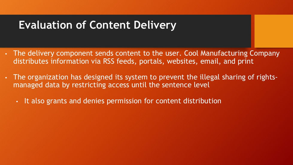 EDM Plan: Evaluation of Content Delivery