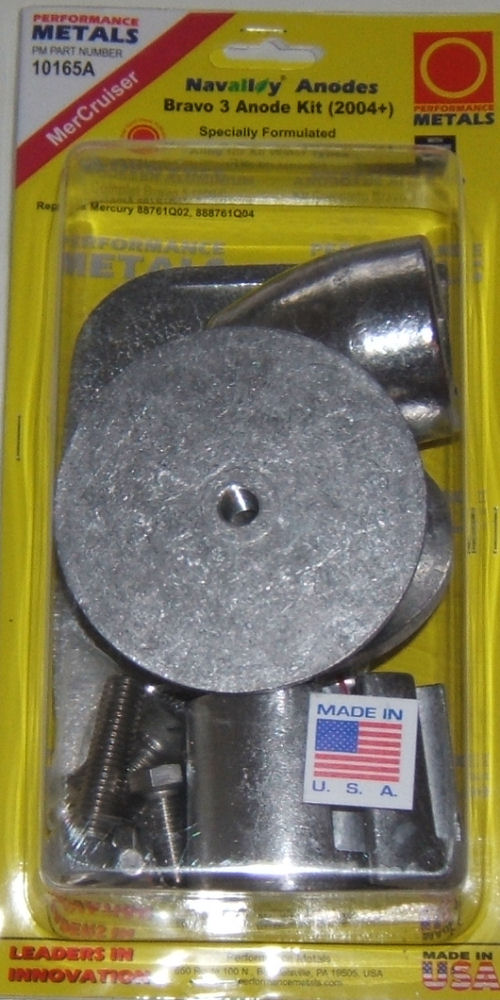 BRAVO 3 NAVALLOY ANODE KIT FOR FRESH & SALT WATER 