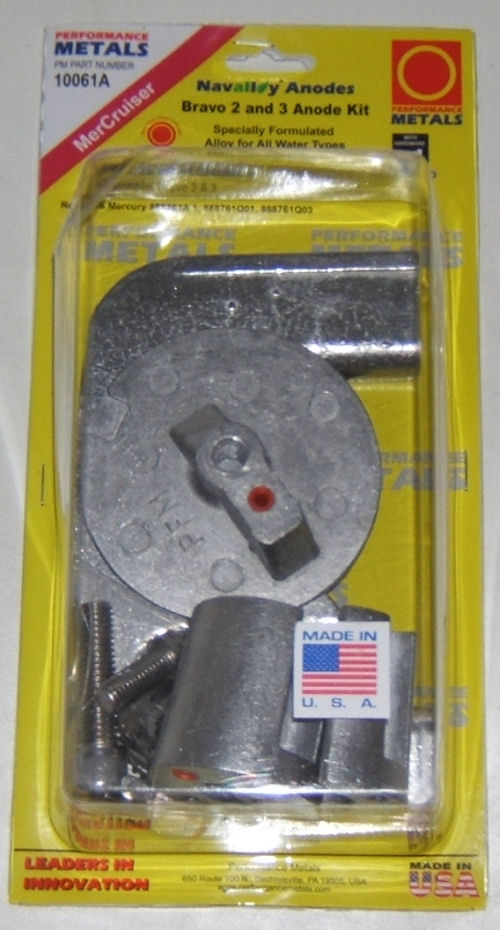 BRAVO 2 and 3 NAVALLOY ANODE KIT FOR FRESH & SALT WATER