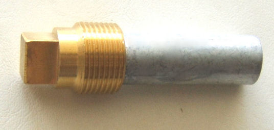 CAT 6L2283 Pencil Zinc (1/4-20 thread) with Square Plug