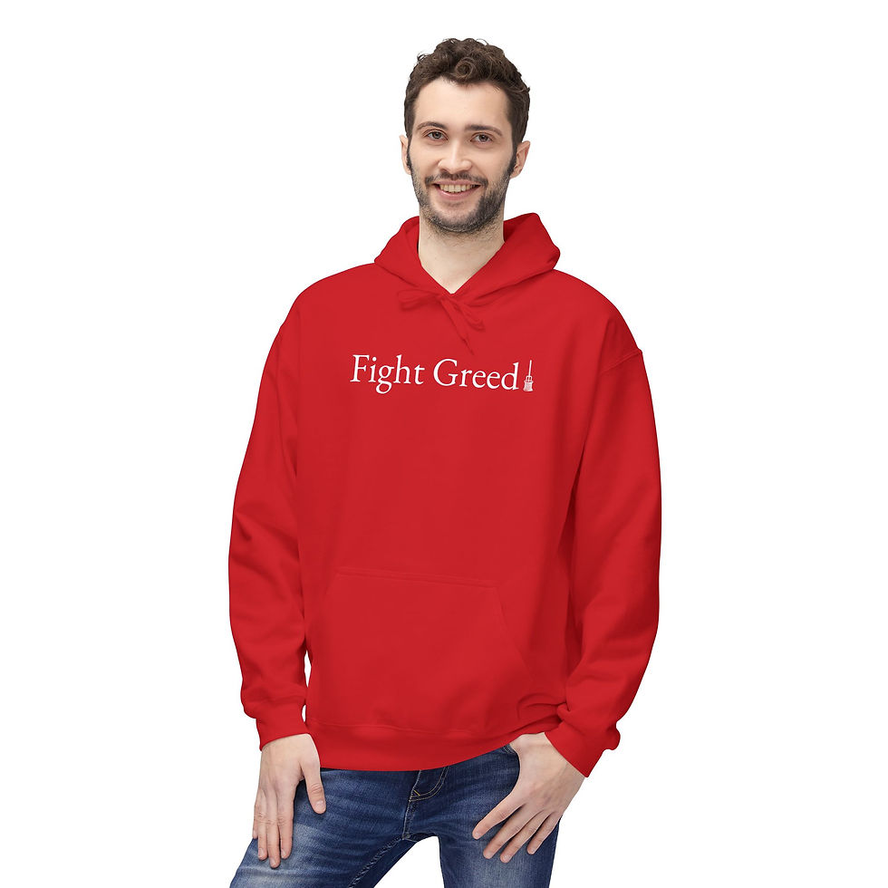 Thumbnail: Fight Greed - Unisex Midweight Softstyle Fleece Hoodie