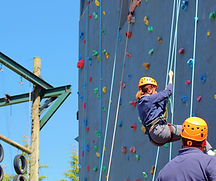 mum climbing on holiday