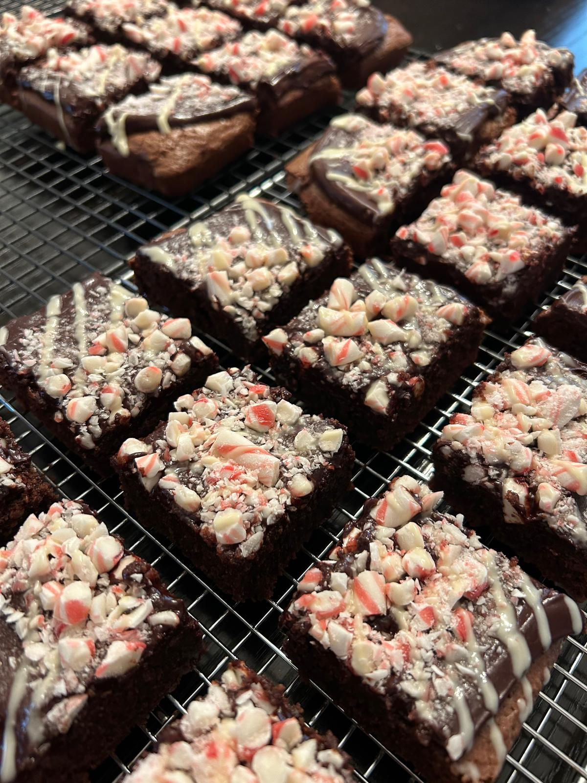 Candy Cane Brownies