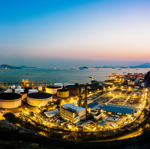 香港工場夜景(一)、青衣南灣角