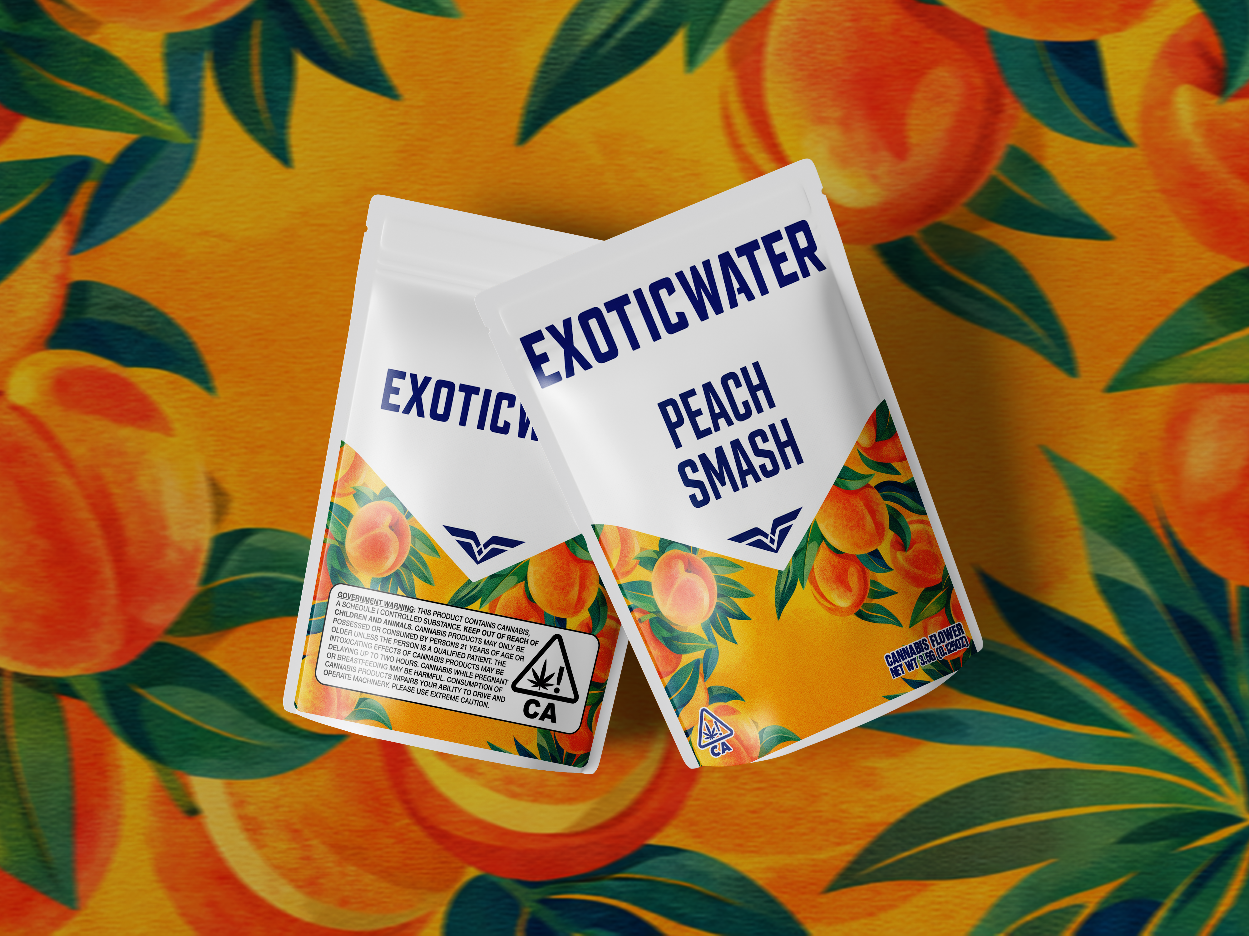 Peach Smash Exotic Water Mylar Bag