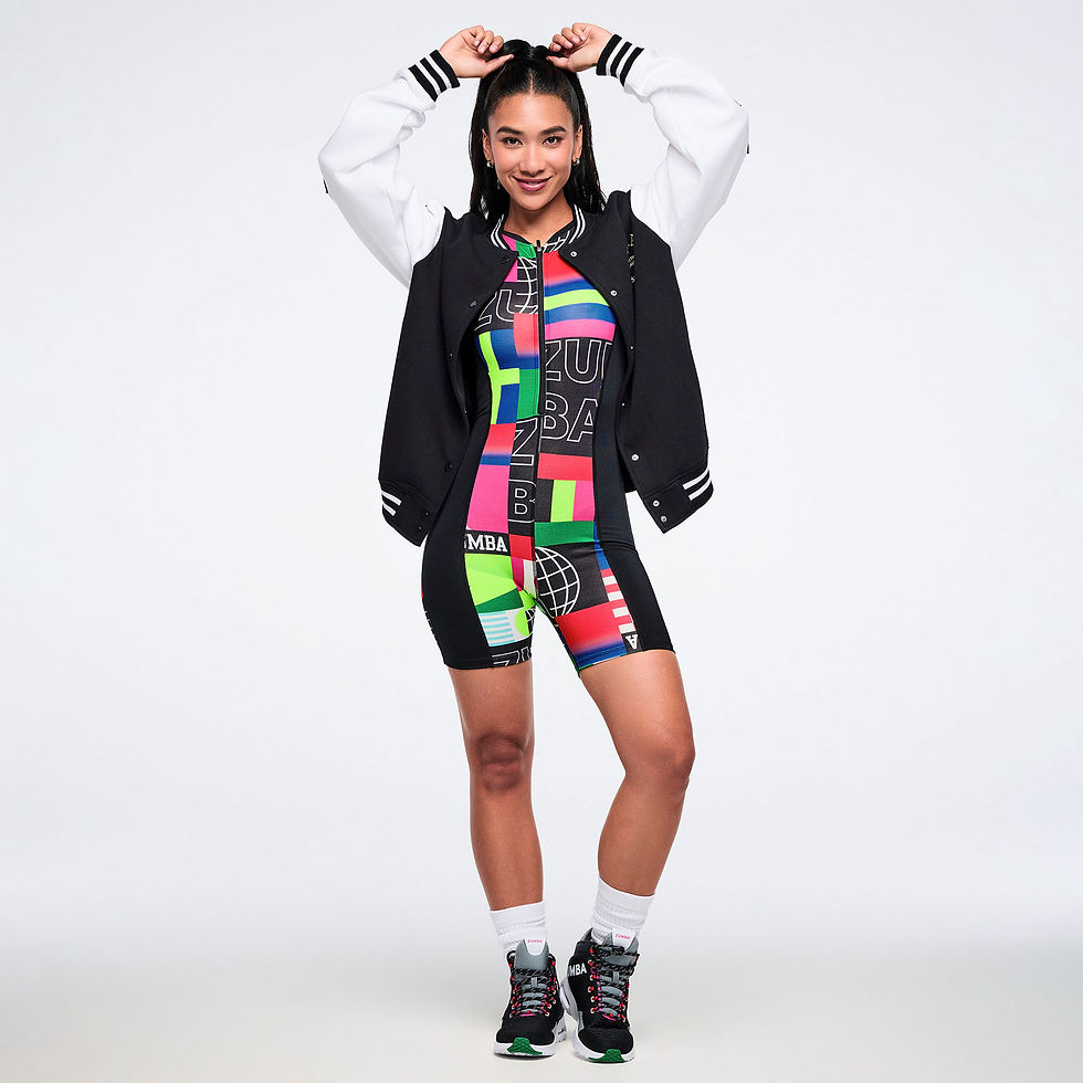 Thumbnail: Worldwide Racerback Half Zip Bodysuit
