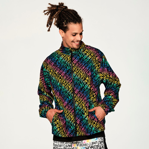 【準新作・正規品】ZUMBA Joyジップアップジャケット ボールドブラック M Zumba Joy Zip-Up Jacket | Z Fit Dance Fitness