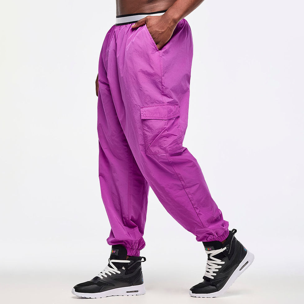 Thumbnail: Zumba Libre Parachute Cargo Pants With Elastic Waistband