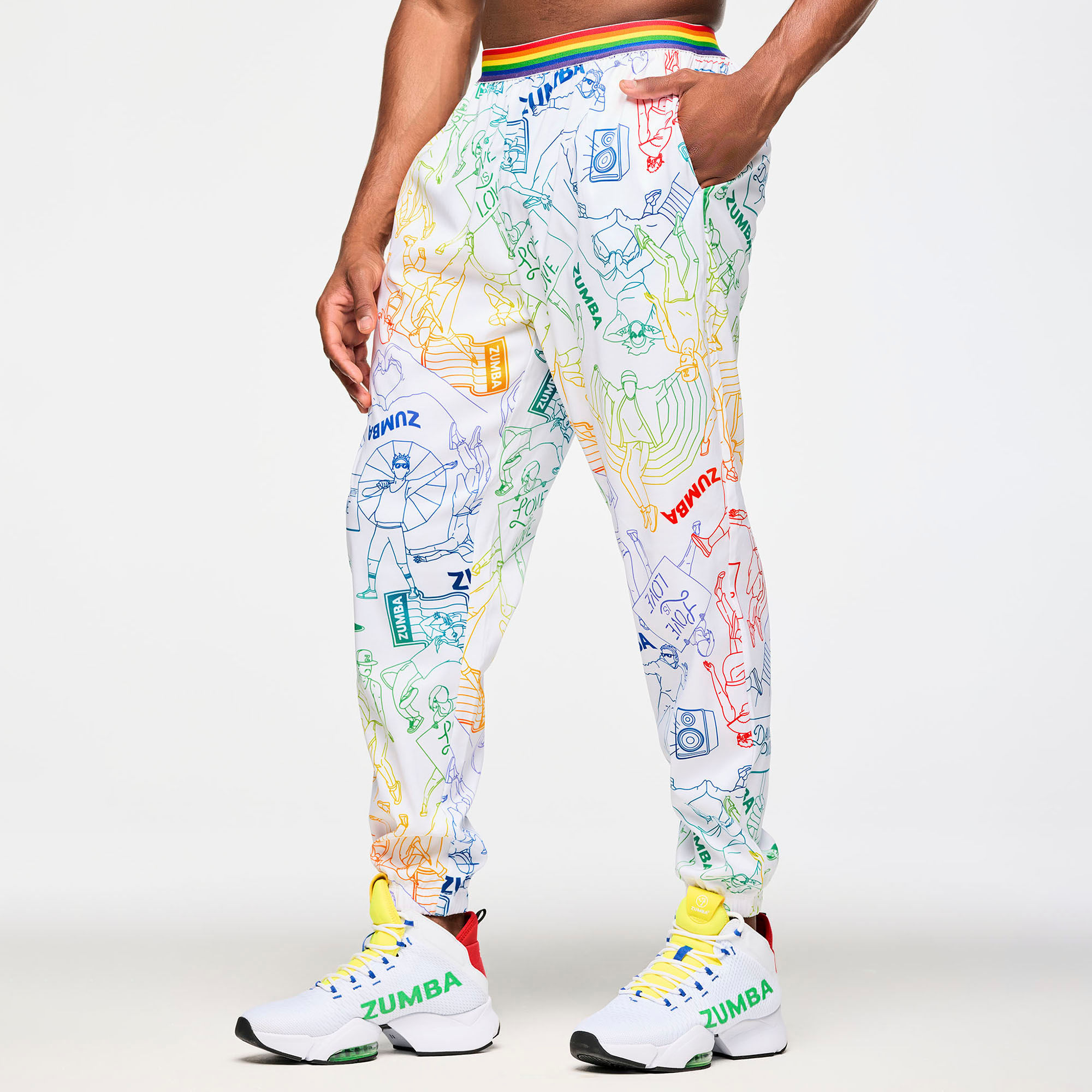 Zumba Elastic Waistband Slouch Woven Pants