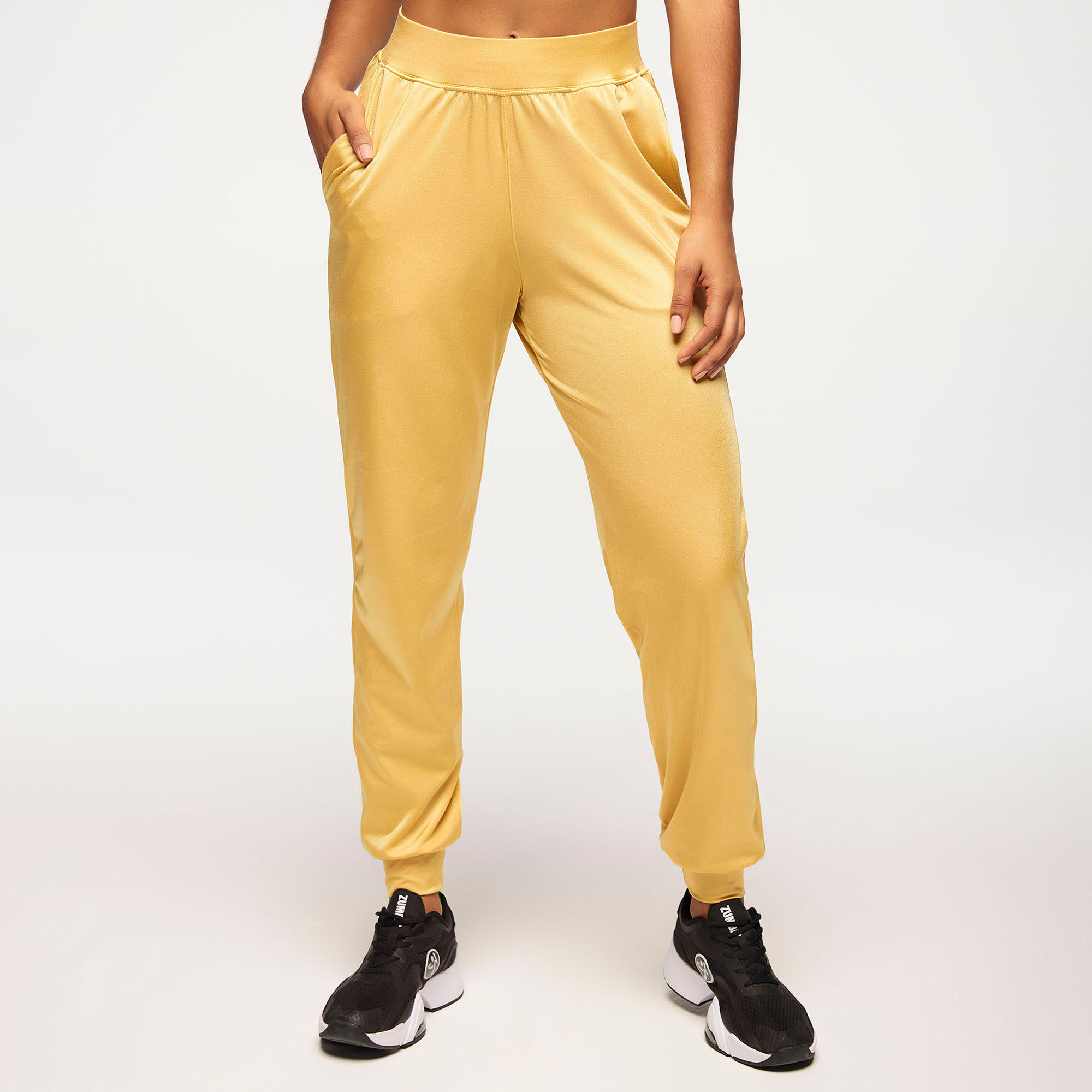 Zumba Runway Slim Ankle Joggers - Gold