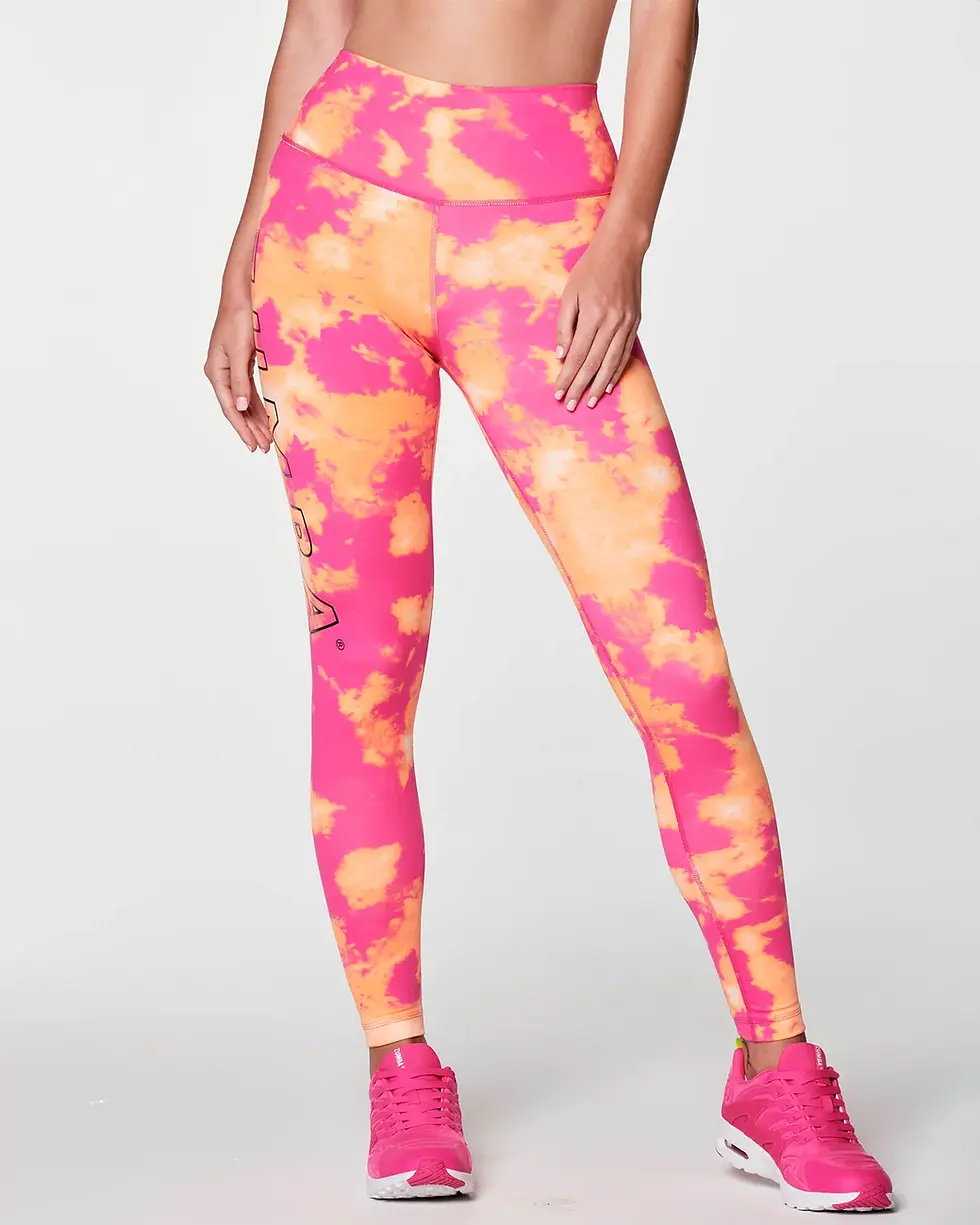 Thumbnail: Zumba Move Tie-Dye High Waisted Ankle Leggings