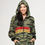 Thumbnail: Zumba Explore Crop Woven Zip-Up Hoodie - Olive Expedition