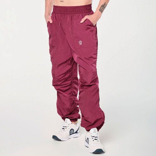Zumba Prep Woven Track Pants - Burgundy | Z Fit Dance Fitness