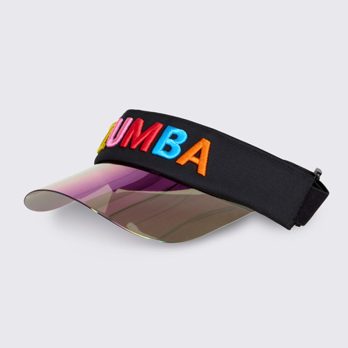 新作♪ズンバ Zumba Rays Adjustable Visor - Black/Aqua Zumba Rays Adjustable Visor | Z Fit Dance Fitness