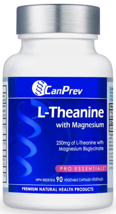 CanPrev L-Theanine with Magnesium, 90 Vegetable Capsules
