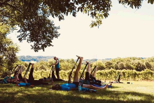 Barefoot Yoga in the Vineyard