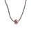 Thumbnail: Single Floral Glass Bead Necklace on Leather Cord