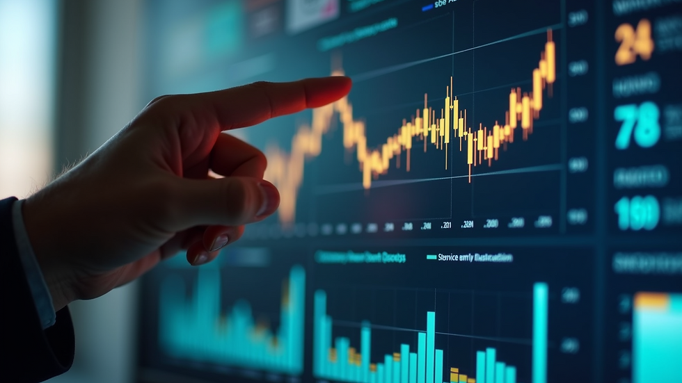 Close-up of a business dashboard displaying sales and customer data