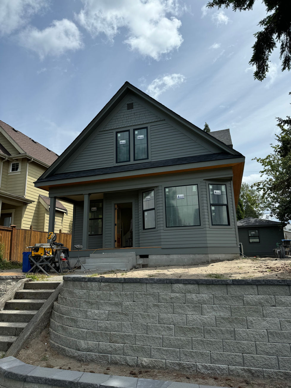 Prospect Exterior and New Retaining Wall