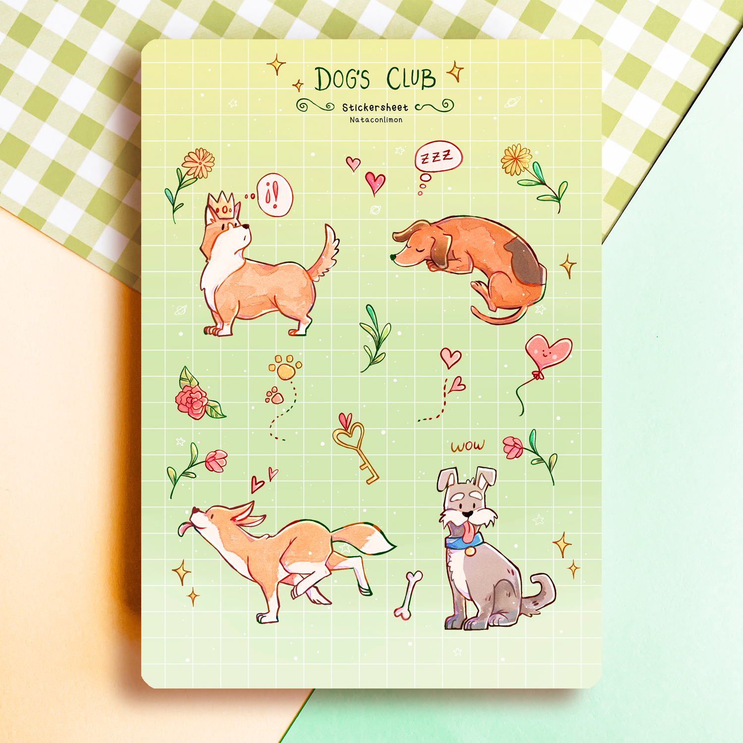 Stickersheet Dog's Club verde