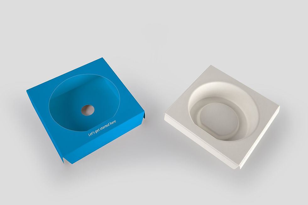 Folded paper tray and Pulp fiber tray