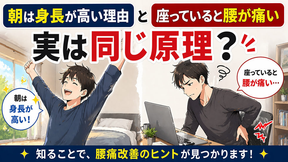 「朝は身長が高い理由」と「座っていると腰が痛い」実は同じ原理？