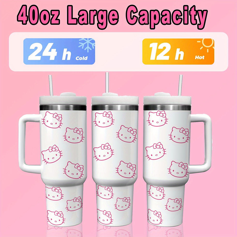 Thumbnail: 40 Oz Stainless Steel Cup, Sanrio for Hello Kitty, Can Keep Cold for 24 Hour