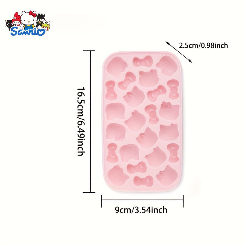 Thumbnail: Sanrio Hello Kitty Silicone Mold with Lid - Cute Pink Ice Tray