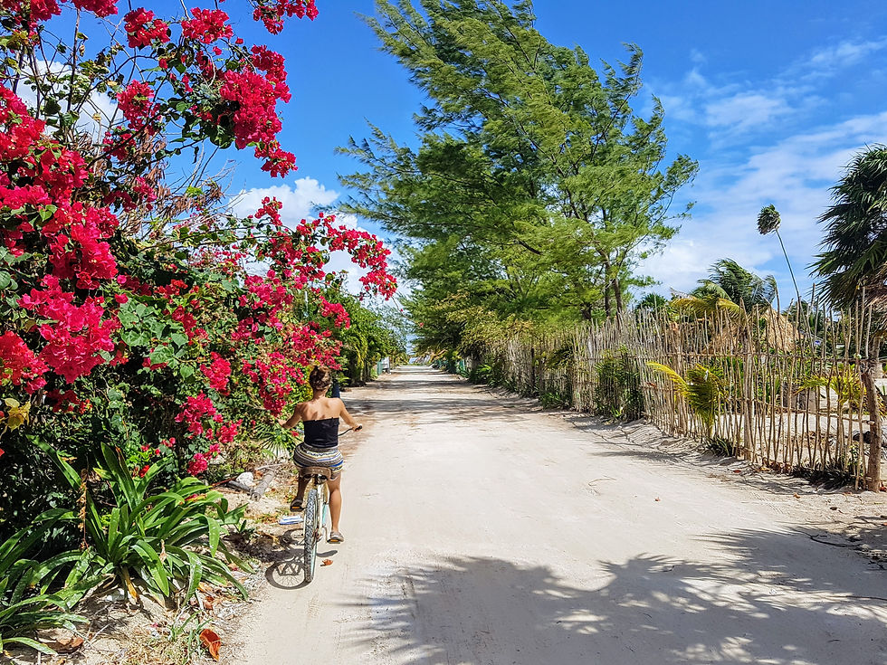 Stephanie Frade Cycling in Mahahual