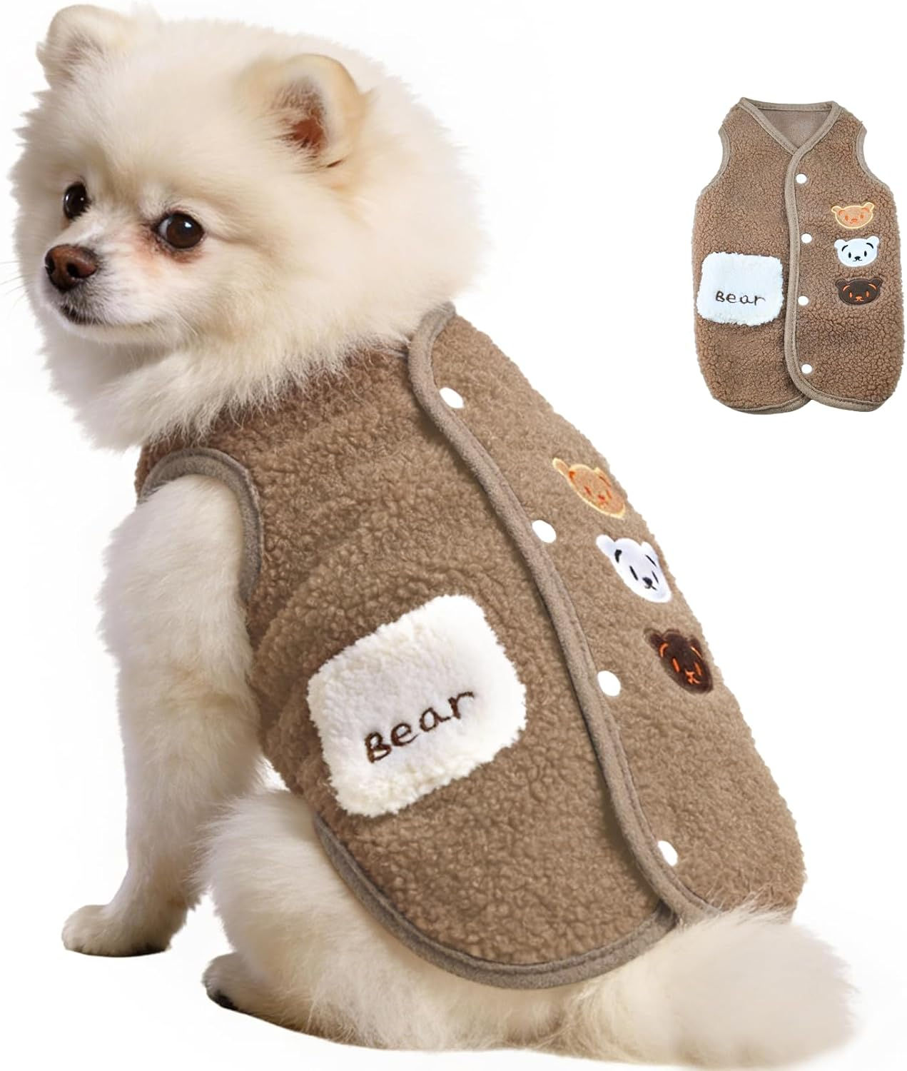 FloofeLove Dog Fleece Vest Jacket