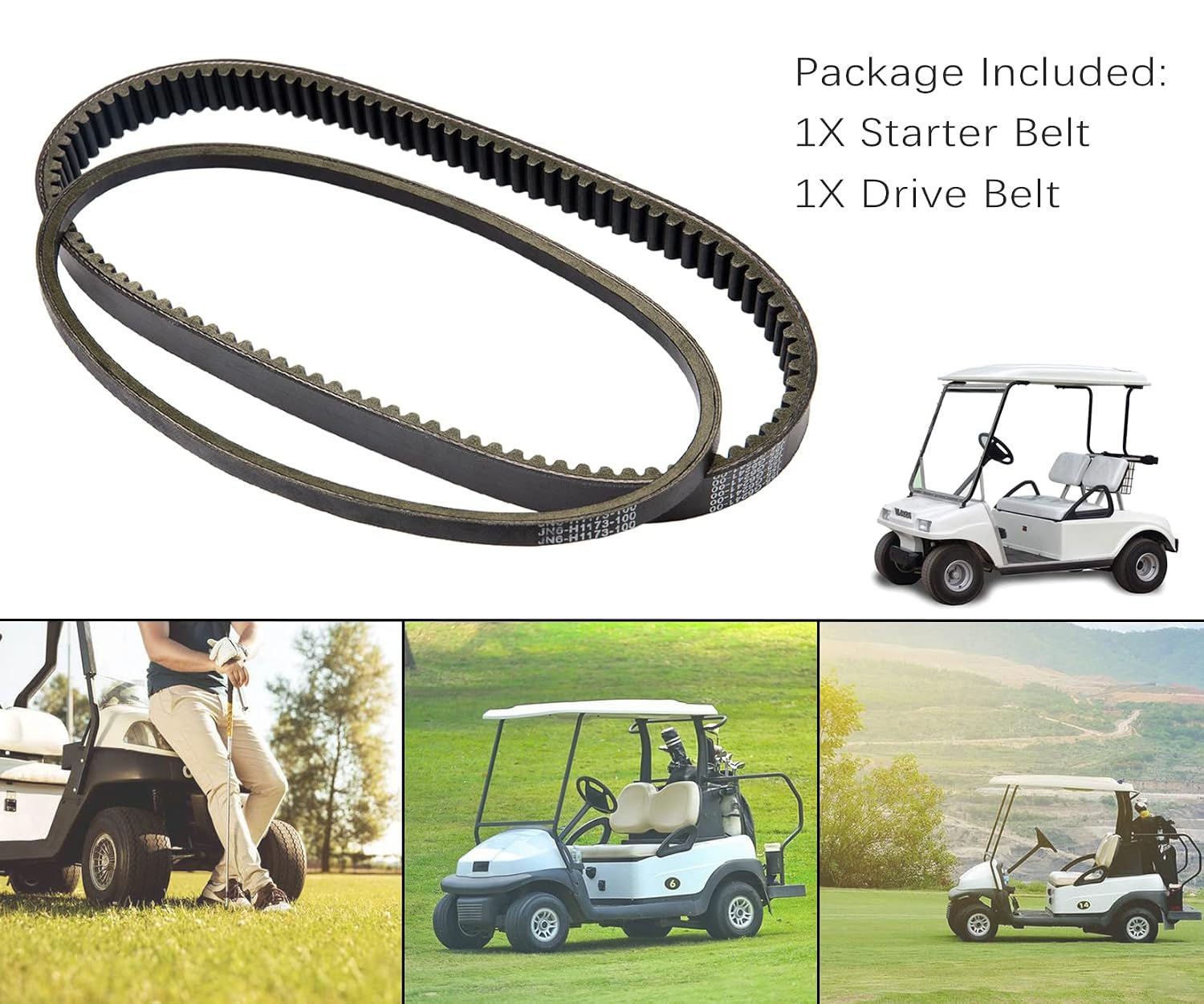 YOHIB Clutch Drive & Starter Generator Belt Kit-3394L6