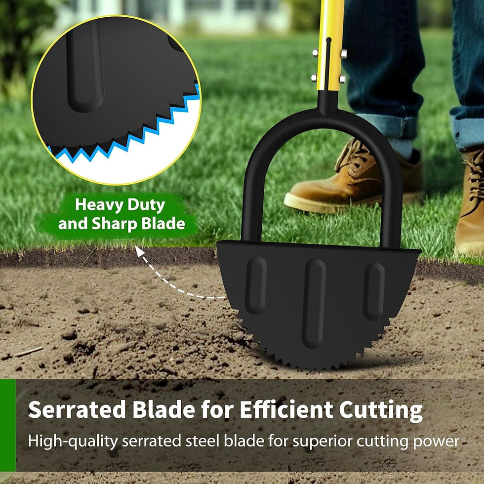 Thumbnail: DMHMXZ Lawn Edger Half Moon Saw-Tooth Step Edger