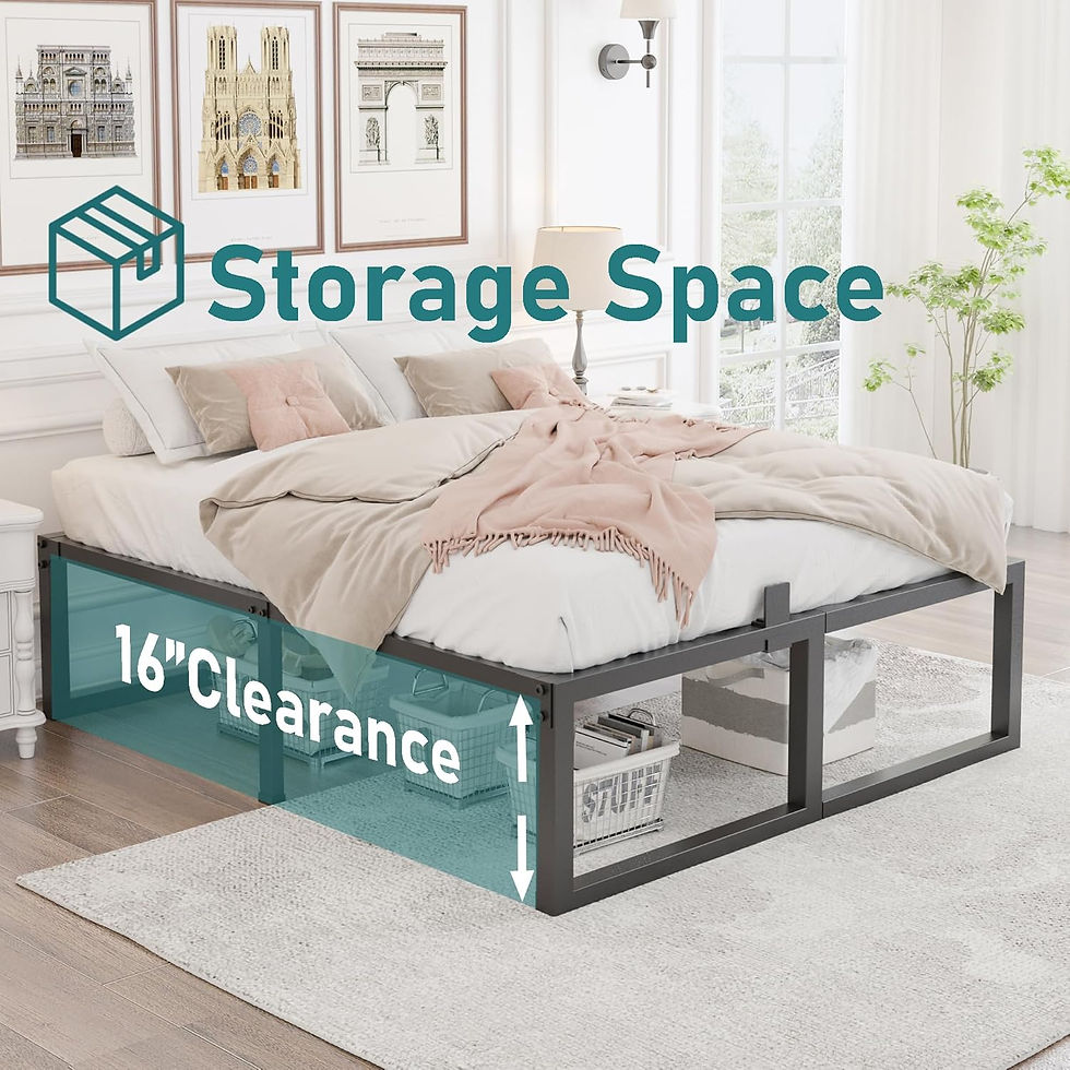 Thumbnail: Yitong Angel Bed Frame 18" high queen size -3877H44