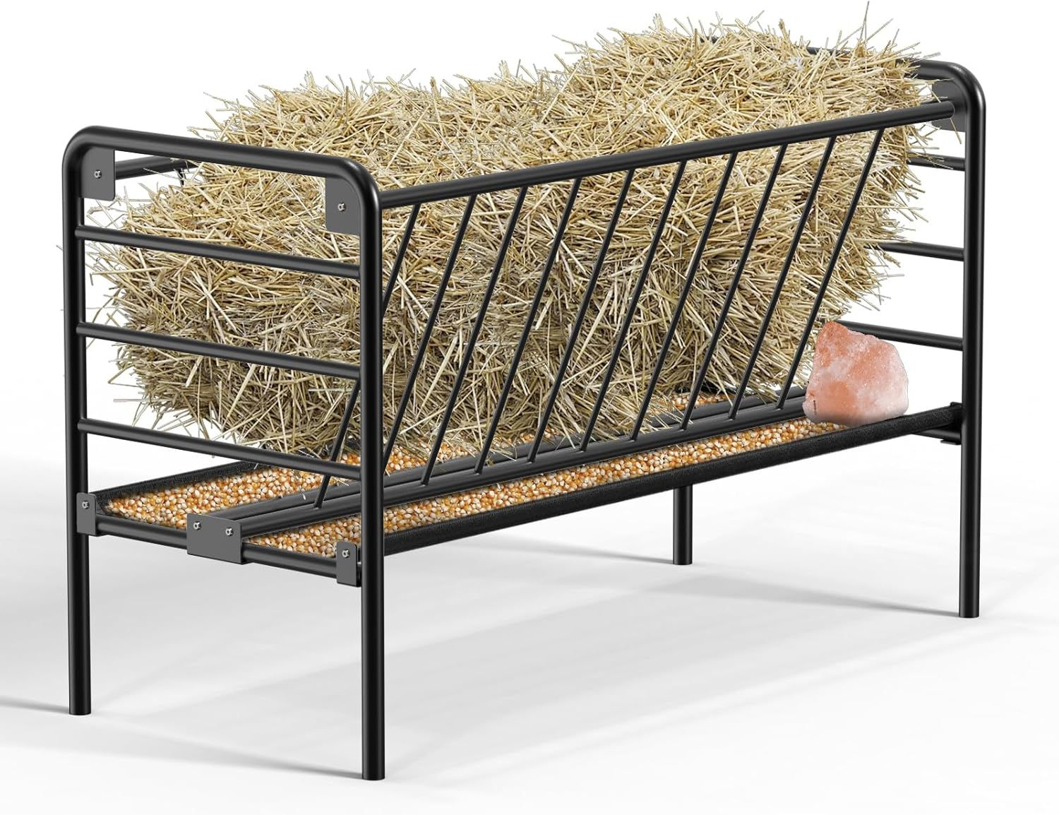 BUYYAH Horse Hay Feeder, Heavy Duty Livestock Feeder
