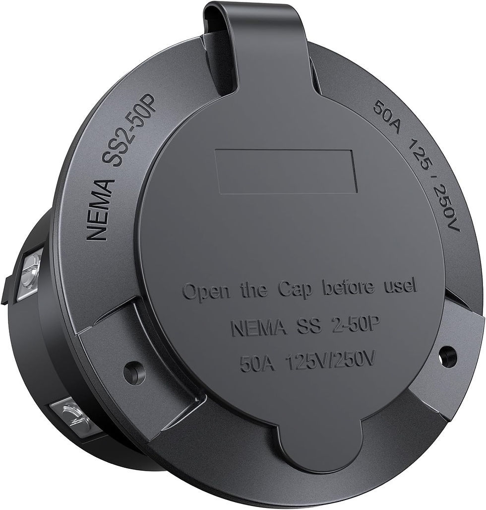Thumbnail: HYDUUU NEMA SS2-50P 50A 125/250V Shore Power Inlet-6208Z6