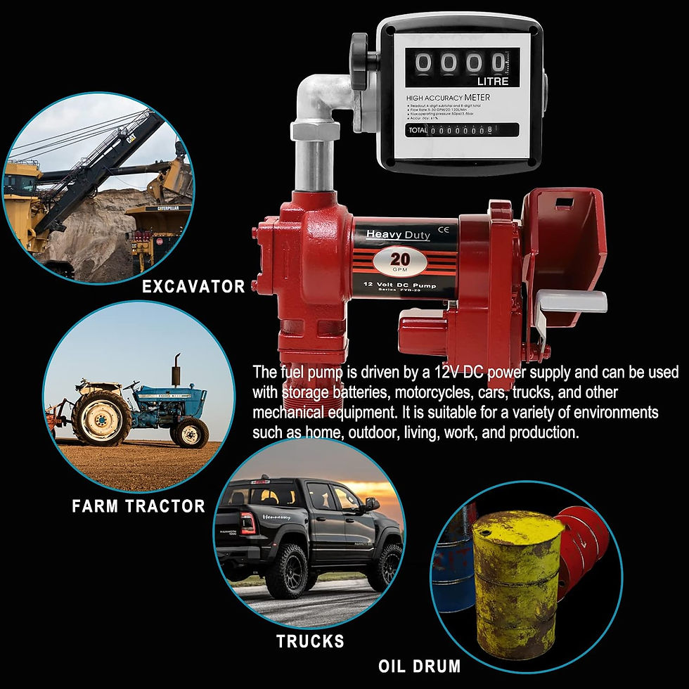 Thumbnail: caqeg DC 12V Electric Fuel Tr DC 12V Electric Fuel Transfer Pump with Nozzle Kit
