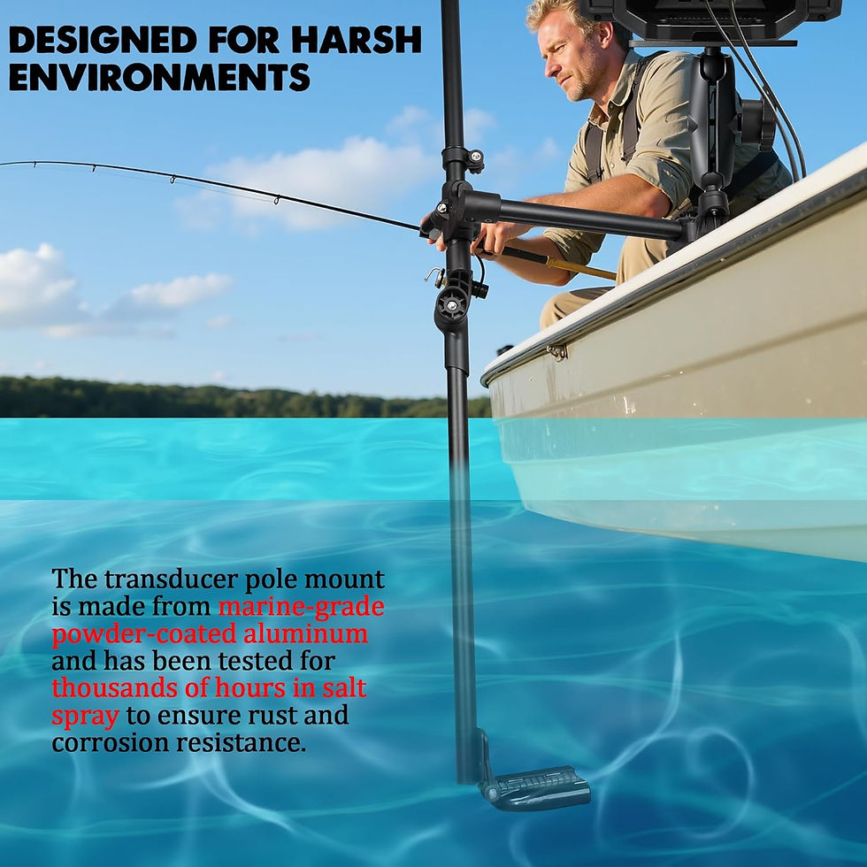 Thumbnail: VINmounts Kayak/Boat Transducer Pole Mount with 1.5'' Ball