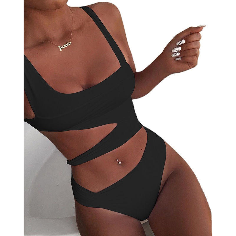 Thumbnail: One Piece Swimsuit Women Cut Out Swimwear Push Up Monokini Bathing Suits Beac