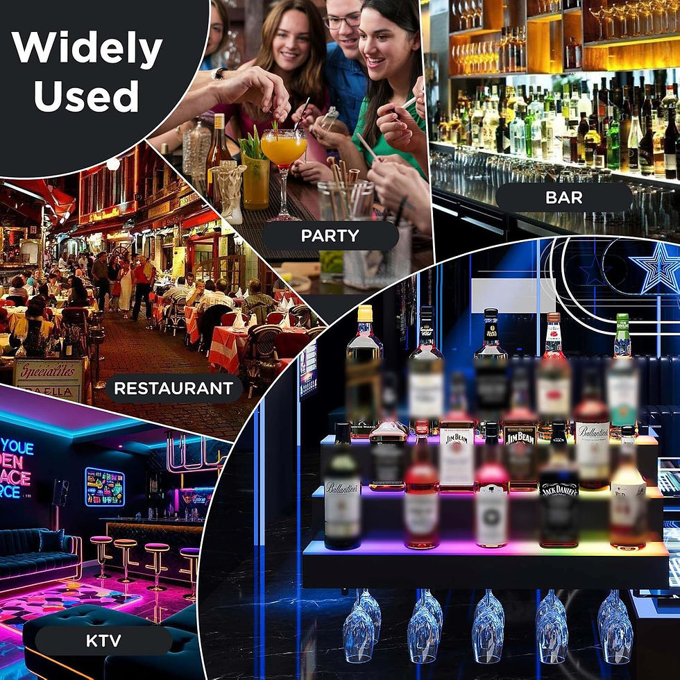Thumbnail: Dethan LED Lighted Liquor Bottle Display Shelf