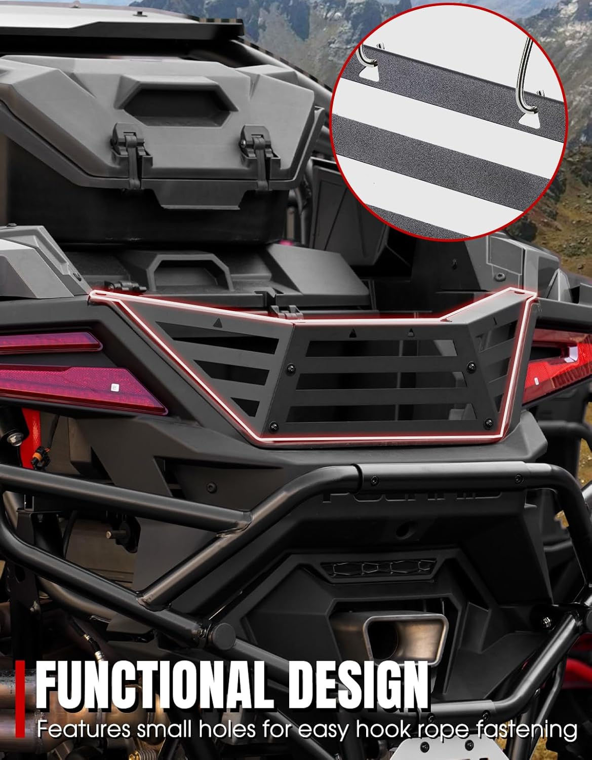 A & UTV PRO Bed Enclosure Tailgate for Polaris RZR Pro R