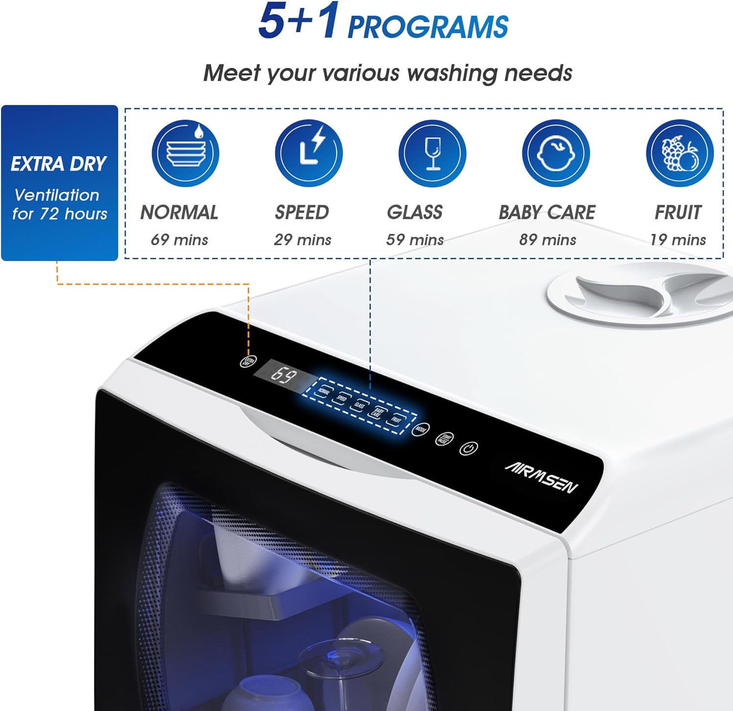 AIRMSEN Compact Countertop Dishwasher-3629R42