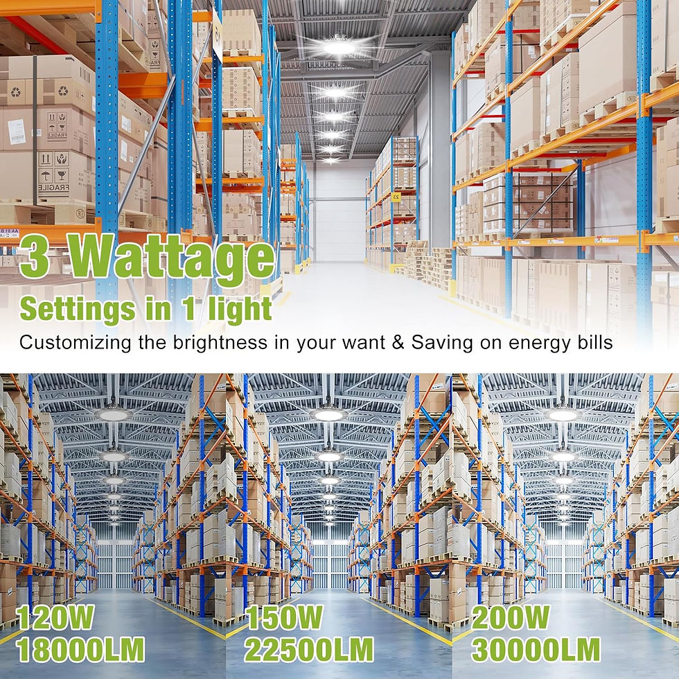 Thumbnail: YXL 200W 6 Pack Super Bright UFO High Bay Led Shop Lights, 30000LM 5000K, 0-10V 