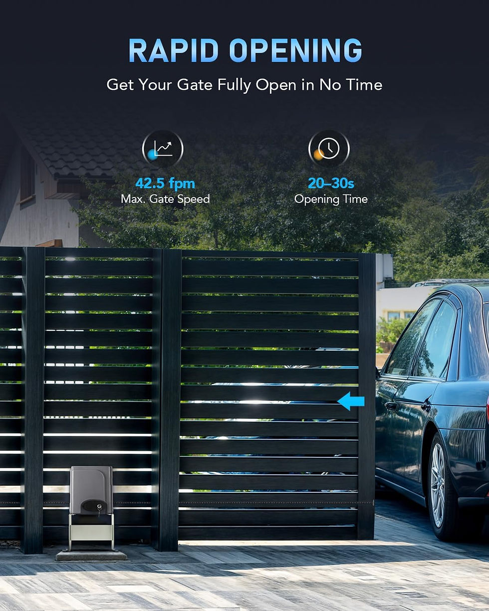 Thumbnail: CO-Z Automatic Sliding Gate Opener Kit