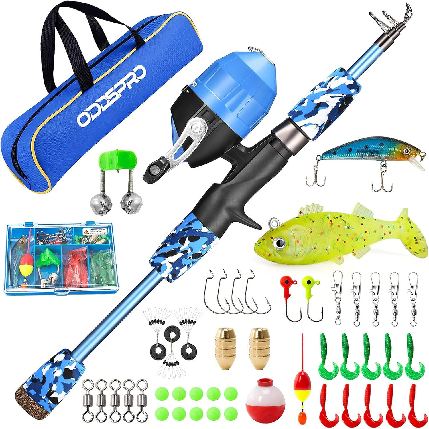 ODDSPRO Kids Fishing Rod and Reel Combo-3861D6