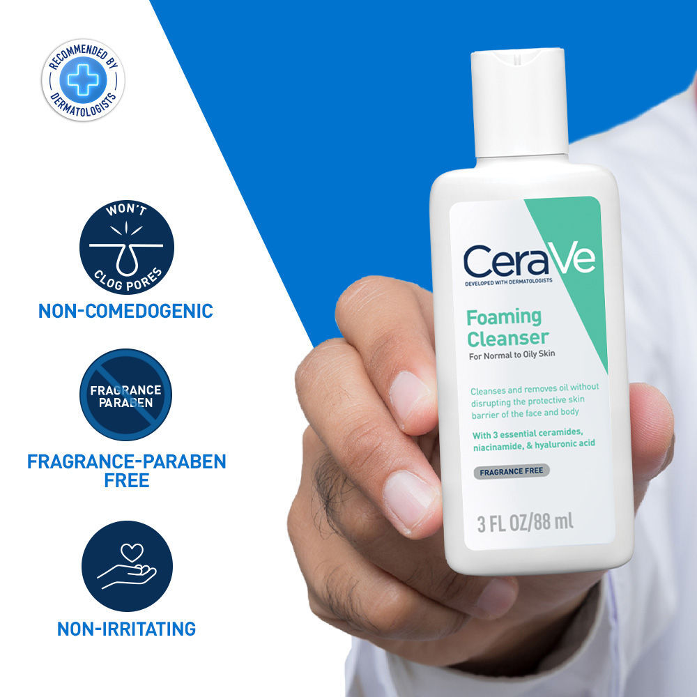 CeraVe - Foaming Cleanser Face Wash For Oily Skin with Hyaluronic Acid, Ceramid